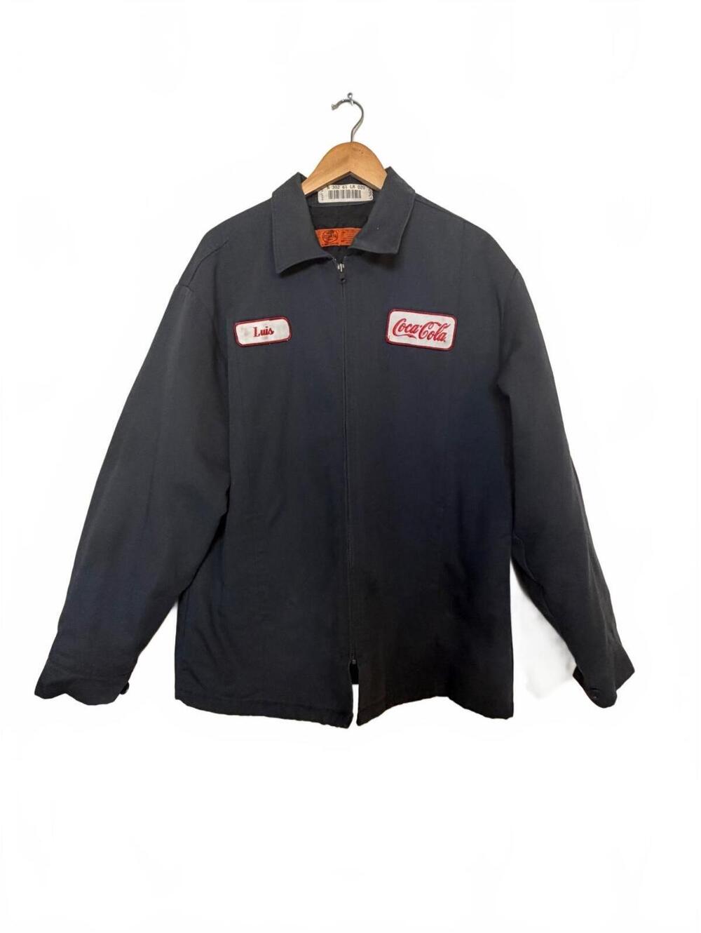 Red Kap Coca-Cola Work Jacket with Luis Name Patch